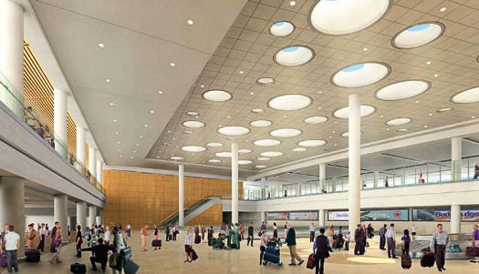 The terminal is already setting a striking example of environmentally conscious building design in Manitoba and the airport industry worldwide.